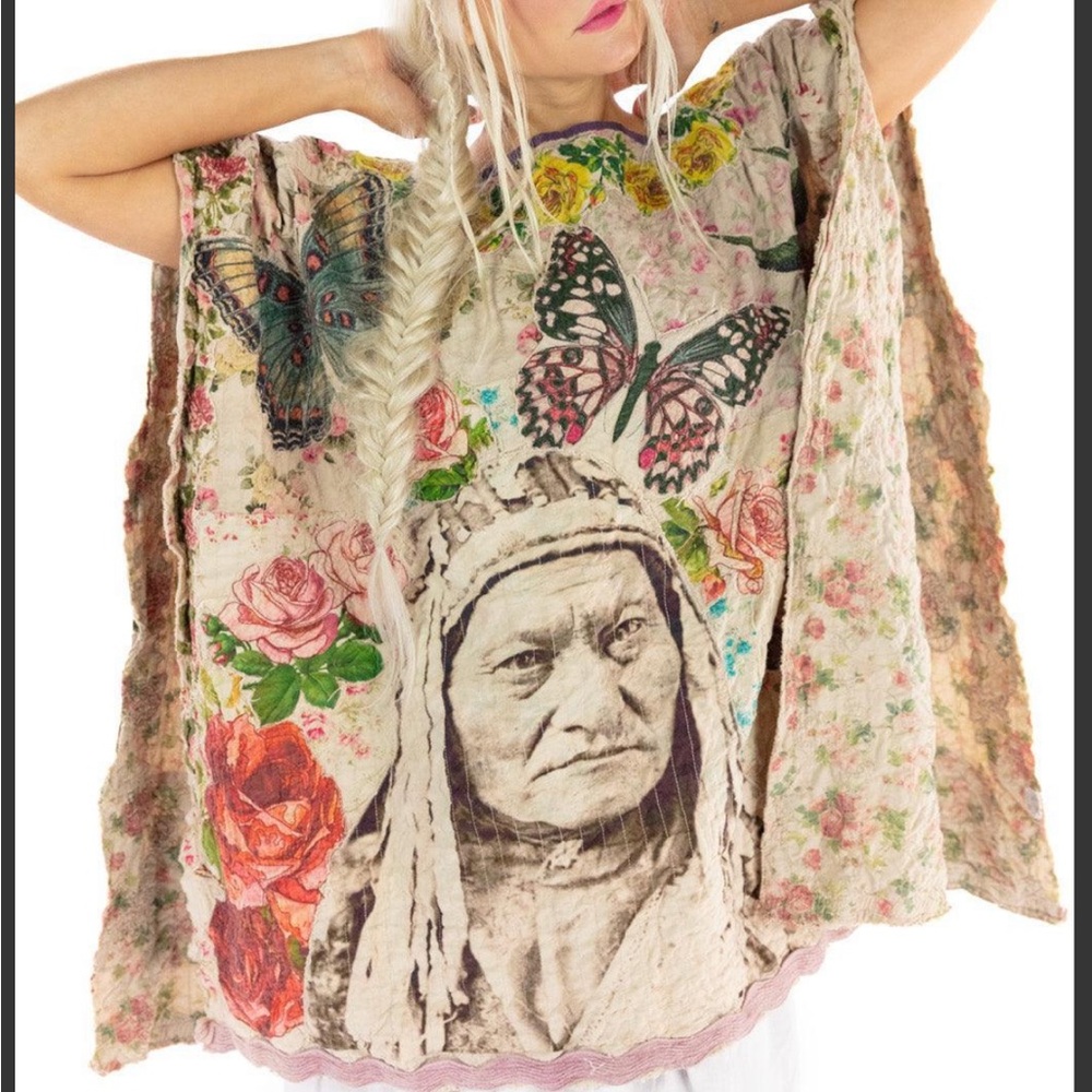 Magnolia Pearl Colorful Butterfly and Floral Jacket